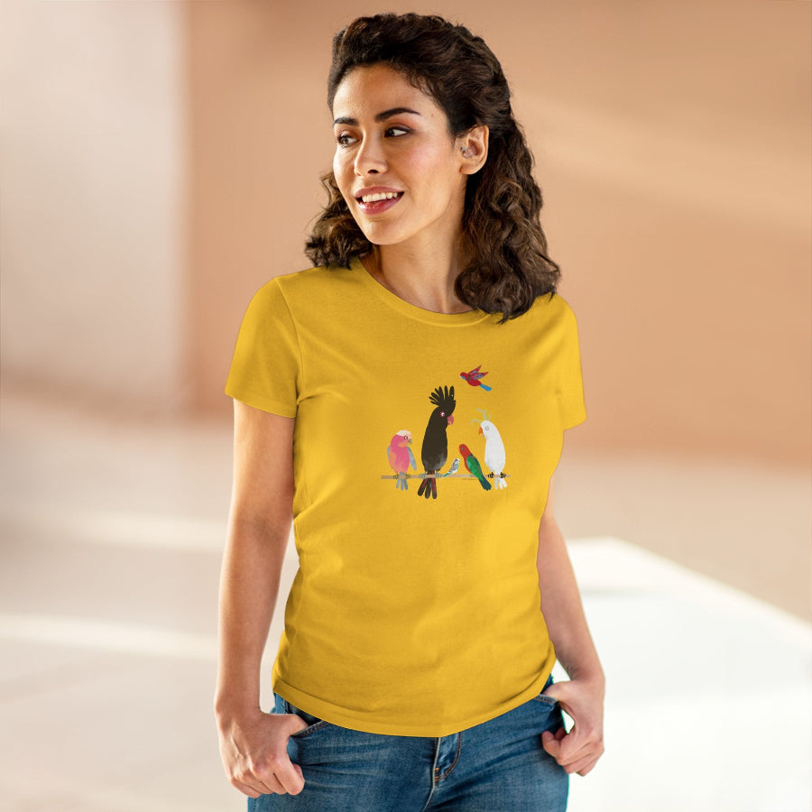 Australian Birds semi-fit t shirt