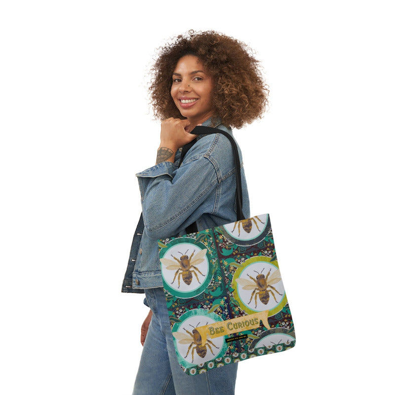 Bee Curious oversized tote bag