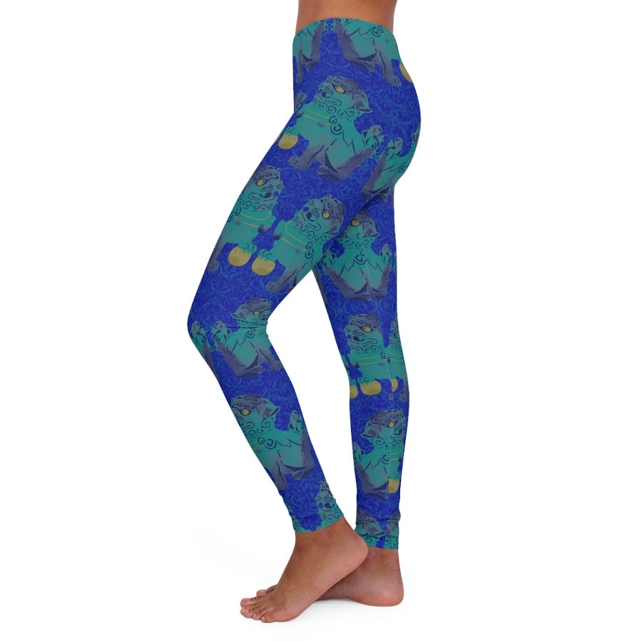 Blue Foo Dog Classic Spandex Leggings
