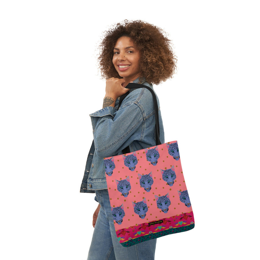 Blue Leopards oversized tote bag
