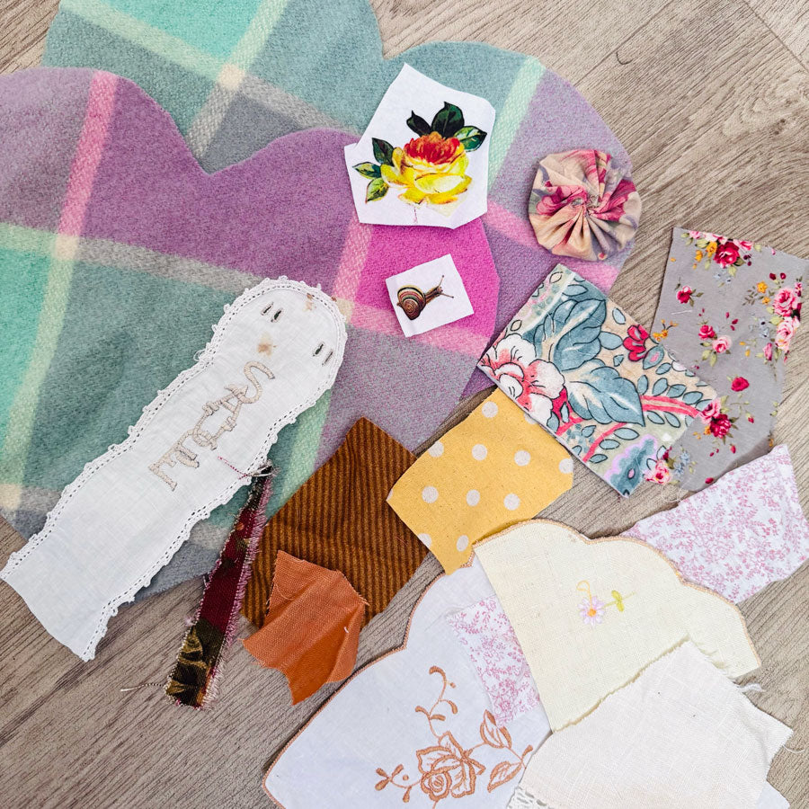 Slow stitch Sweetie heart pack