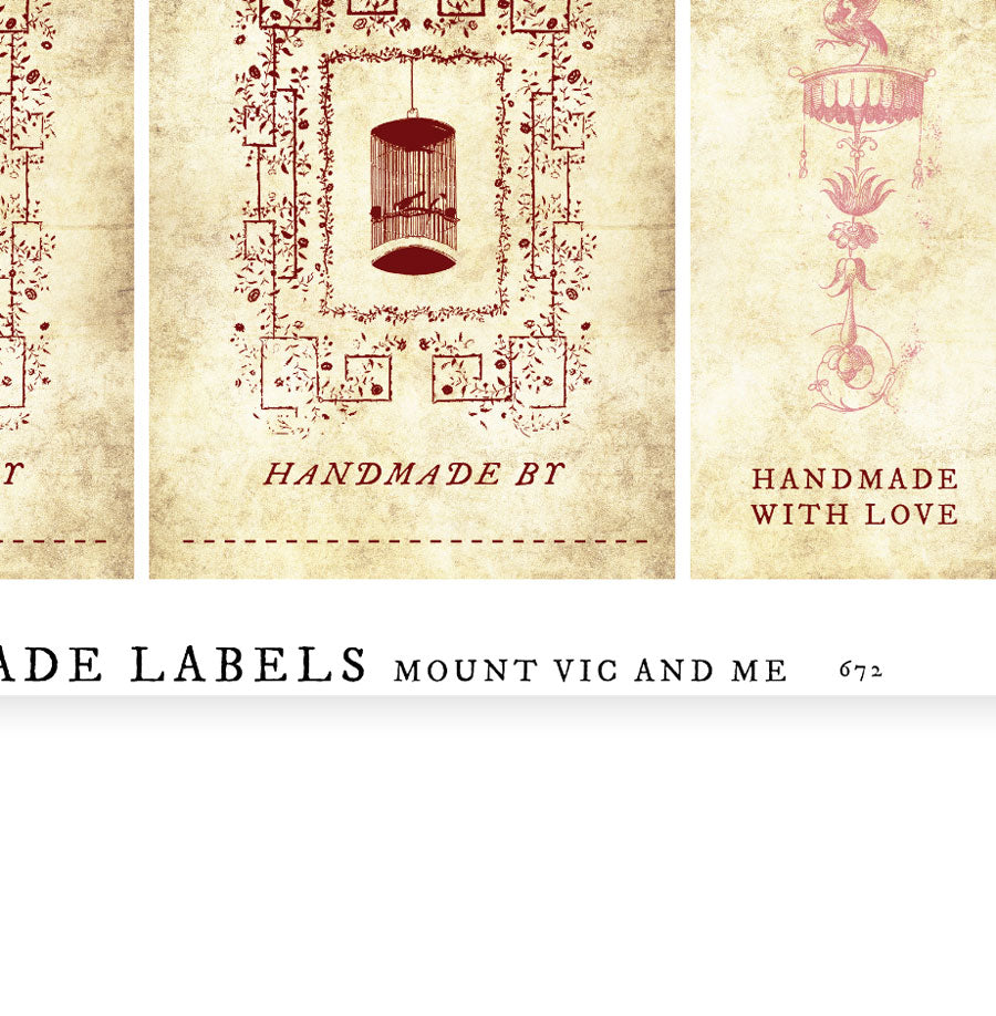 Mini cotton panel : Handmade labels