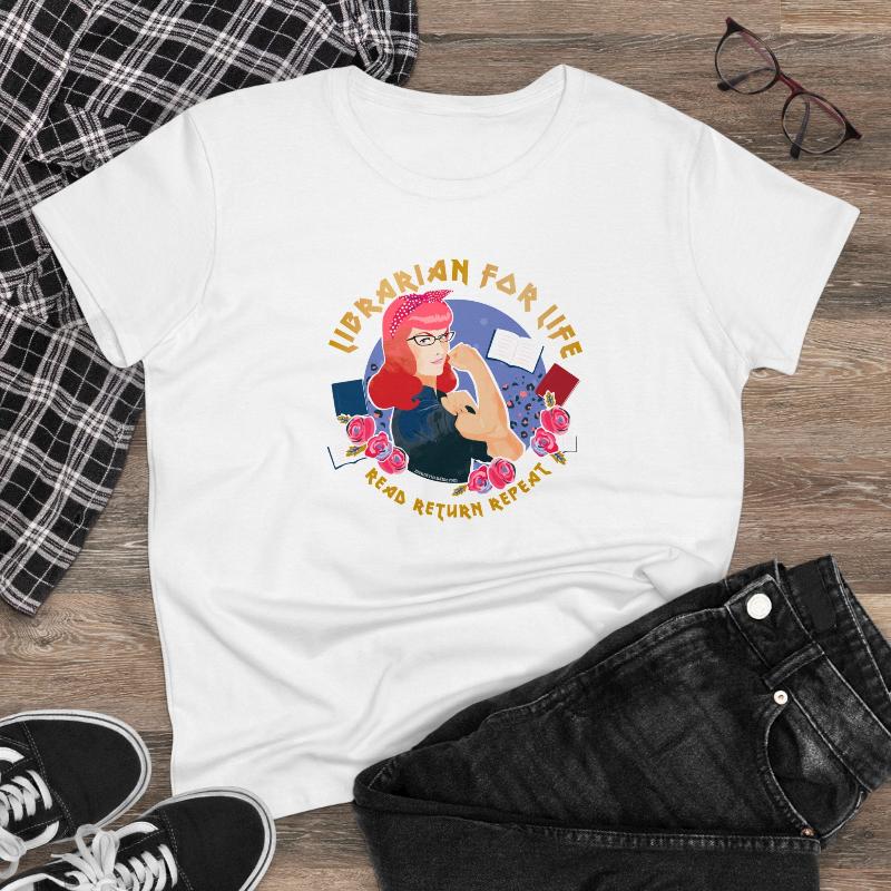 Librarian for Life women's semi-fit t shirt
