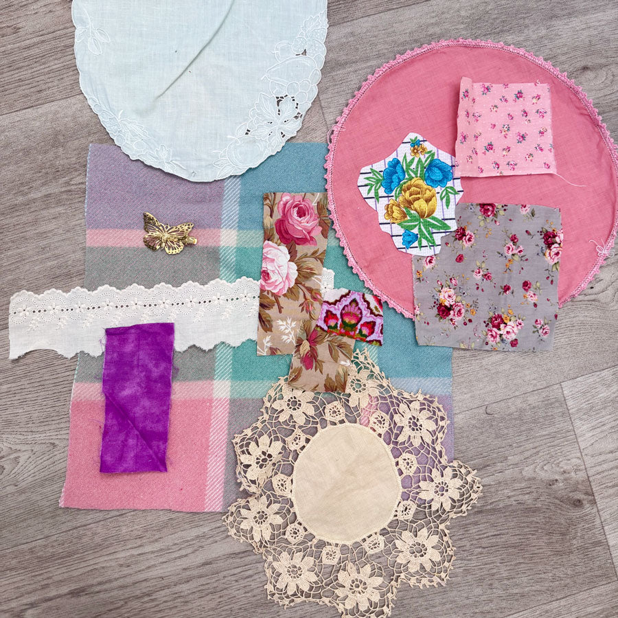 Slow stitch Rosie Round fabric pack