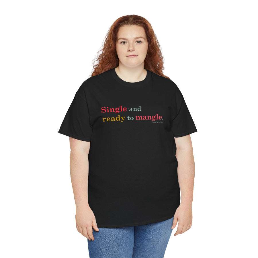 Single ready to mangle cotton t shirt