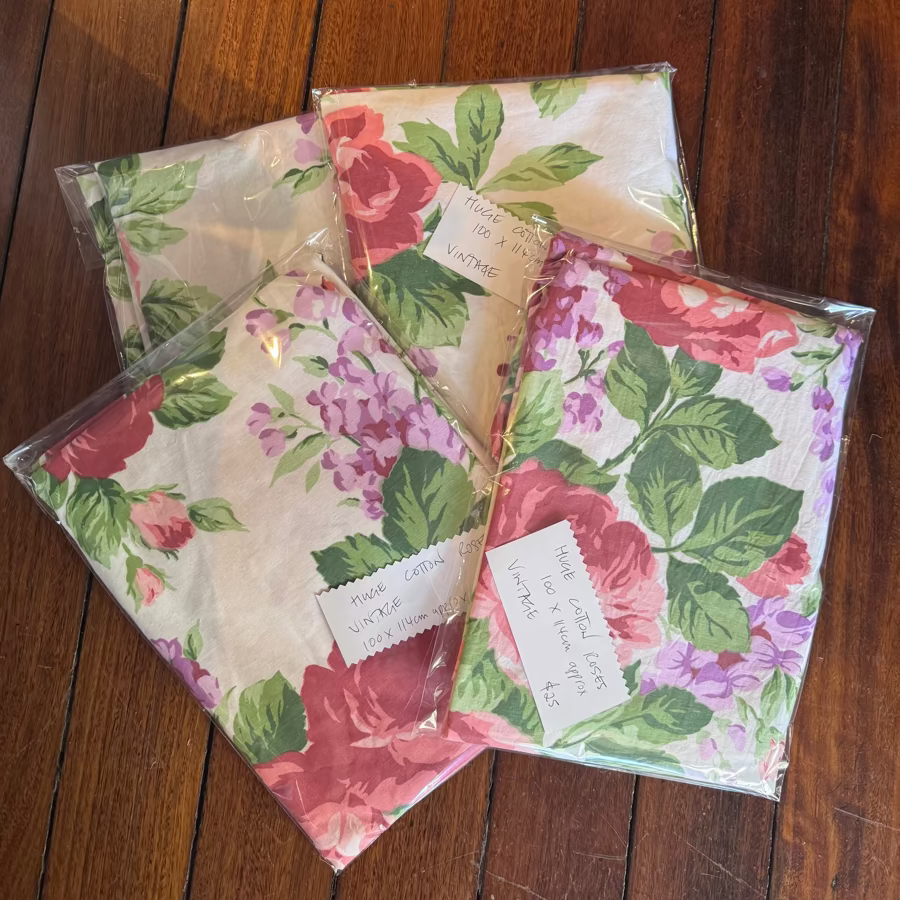 Huge cotton rose fabric