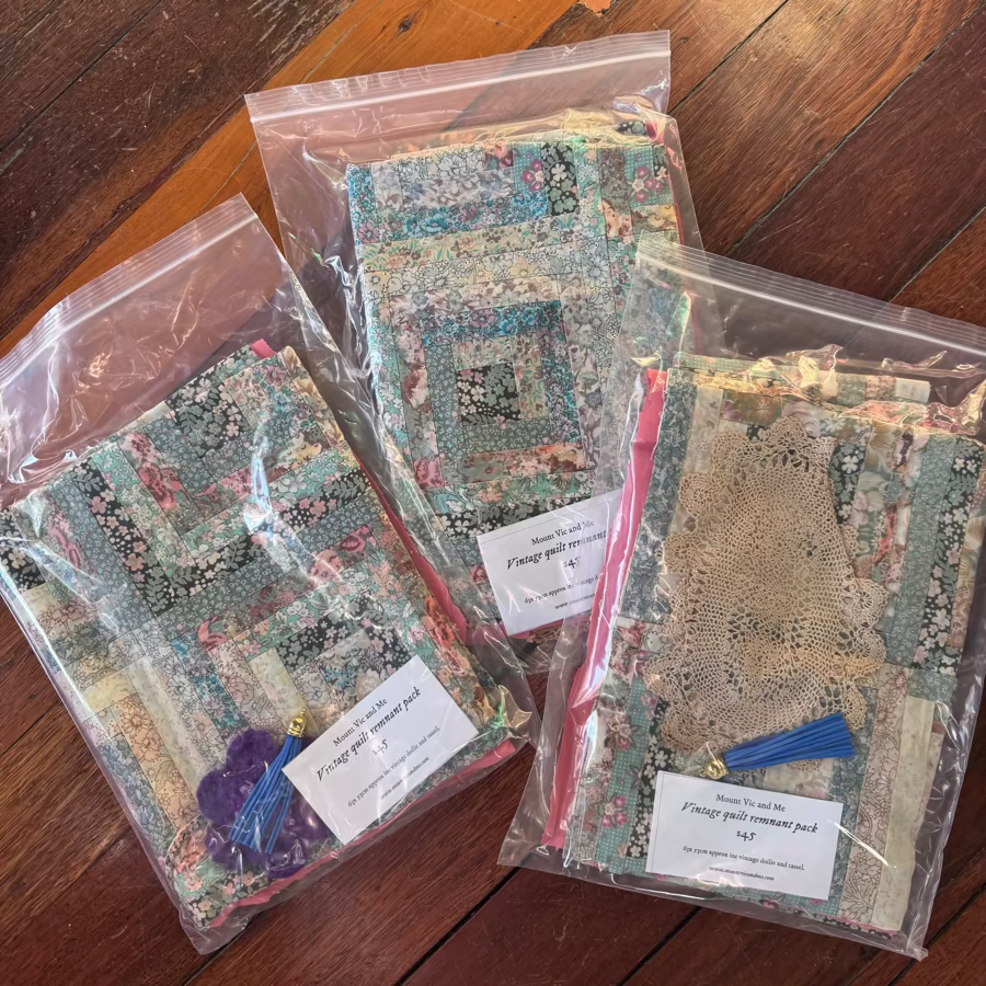Quilt remnant : log cabin quilt pack