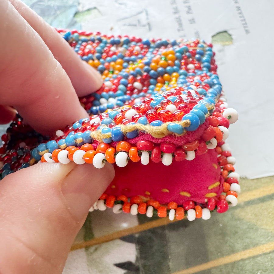 Diamond beaded purse