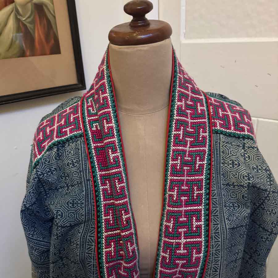 Stylish reversible embroidered jacket