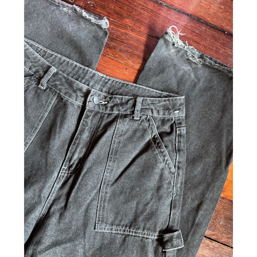 sz 8-10 black faded jeans