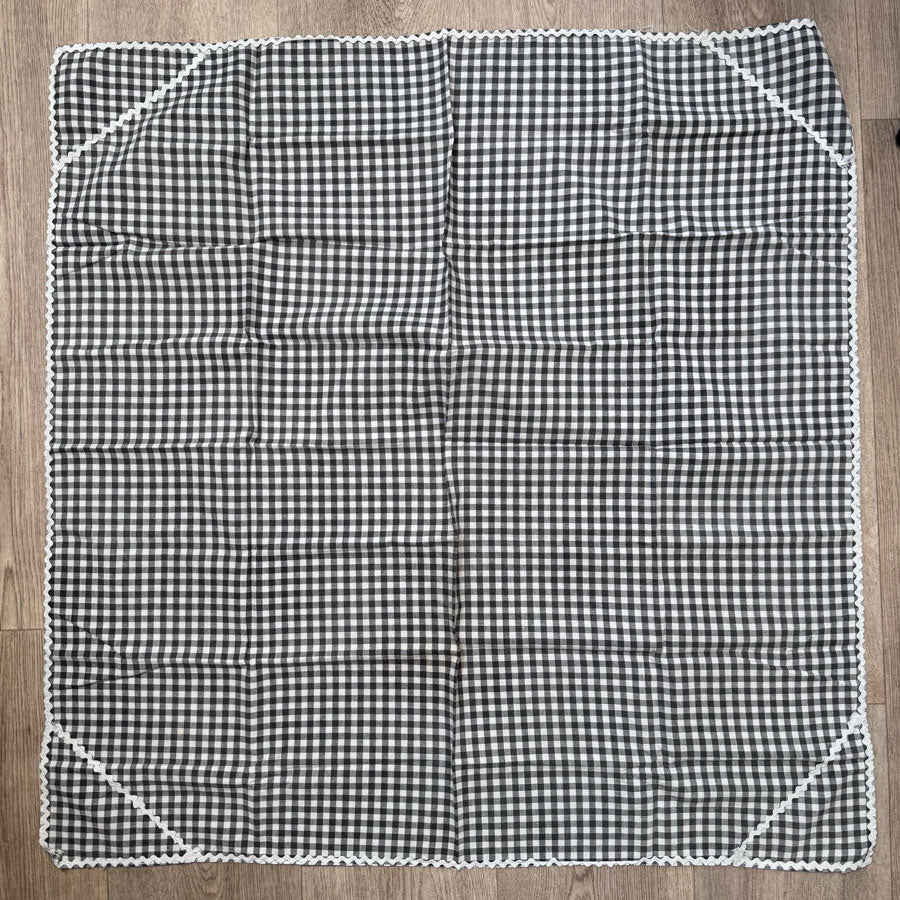 Black gingham tablecloth