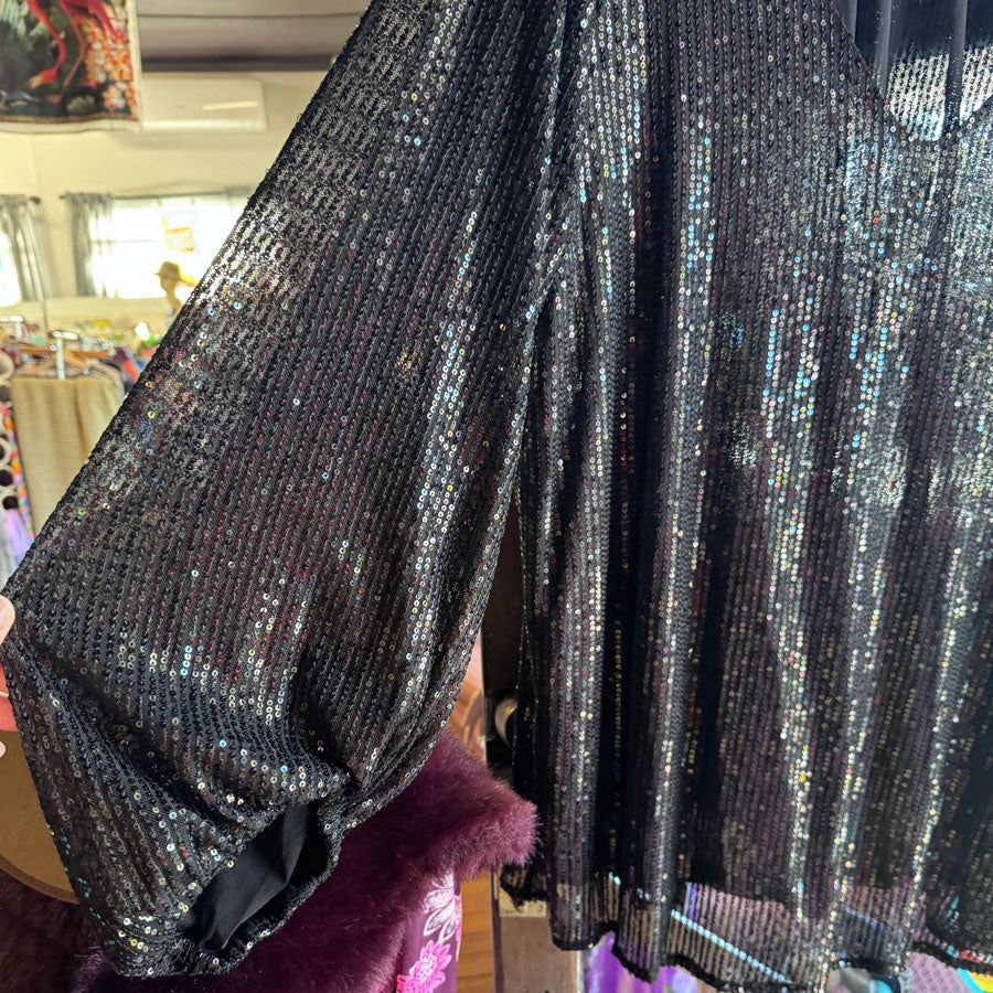 sz 18 black sparkly blouse