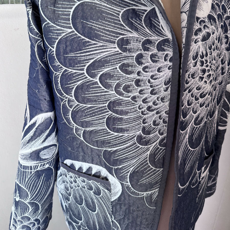 Blue Butterfly upcycled jacket