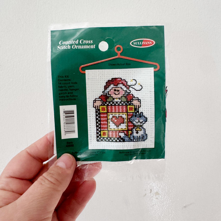 Counted cross stitch ornament toys