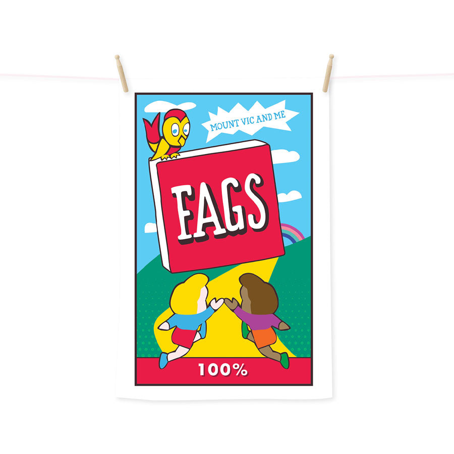 FAGS tea towel