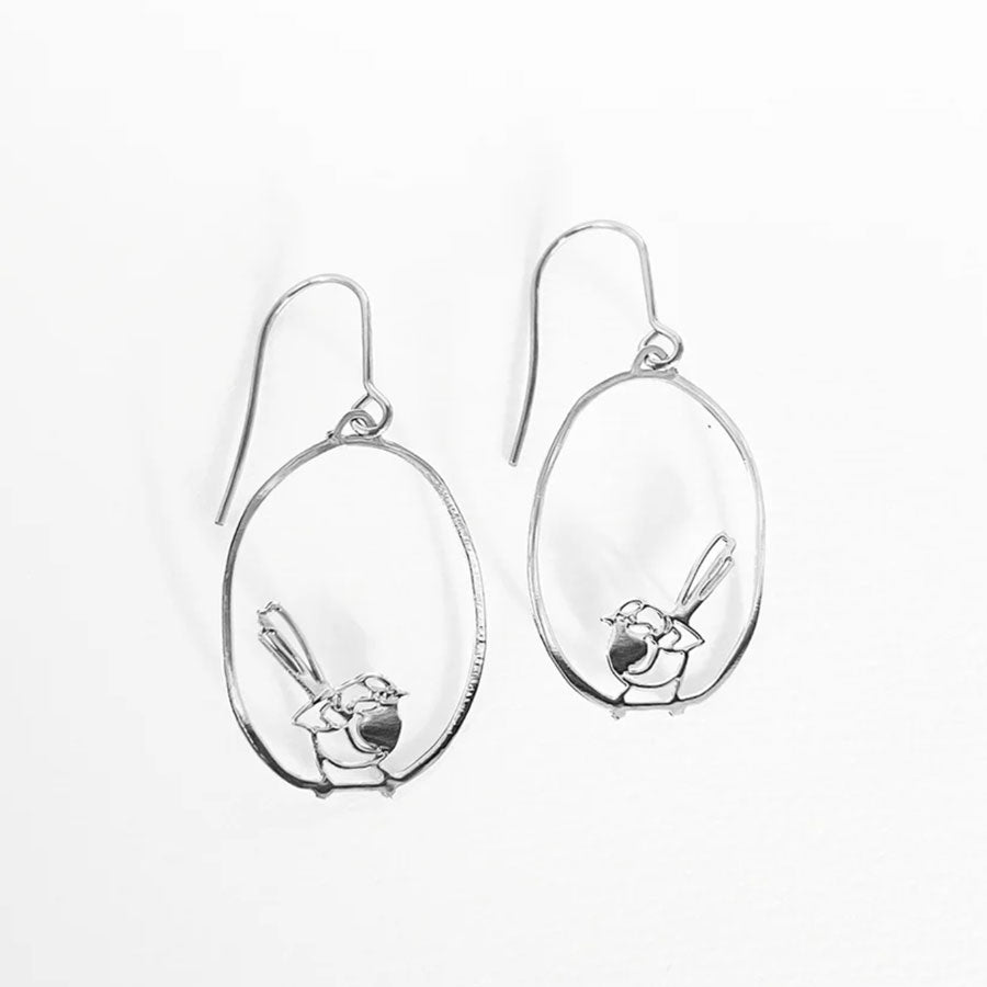 Fairy Wren mini earrings
