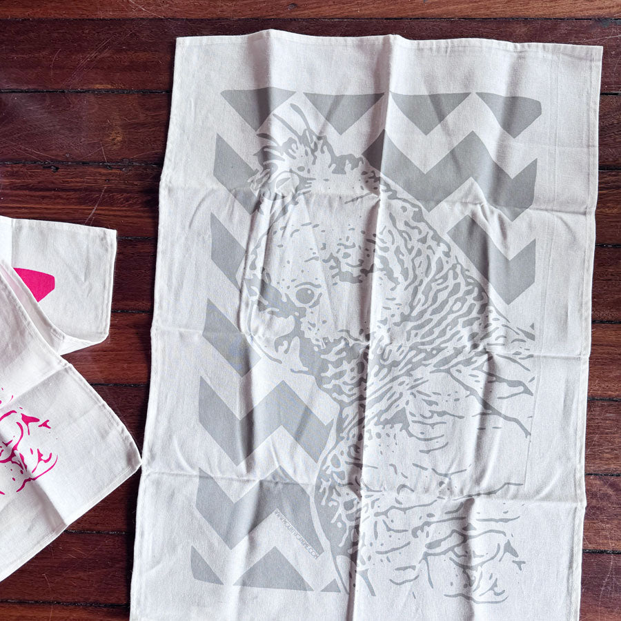 SCREENPRINTED tea towels