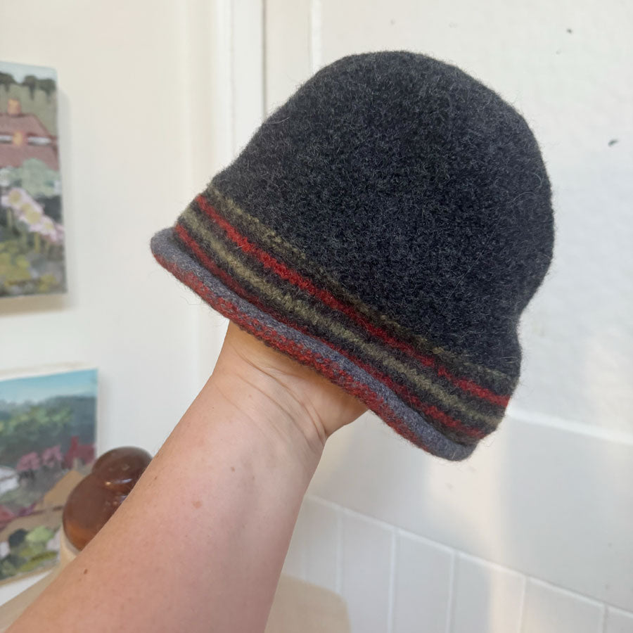 Childs handmade woollen beanie