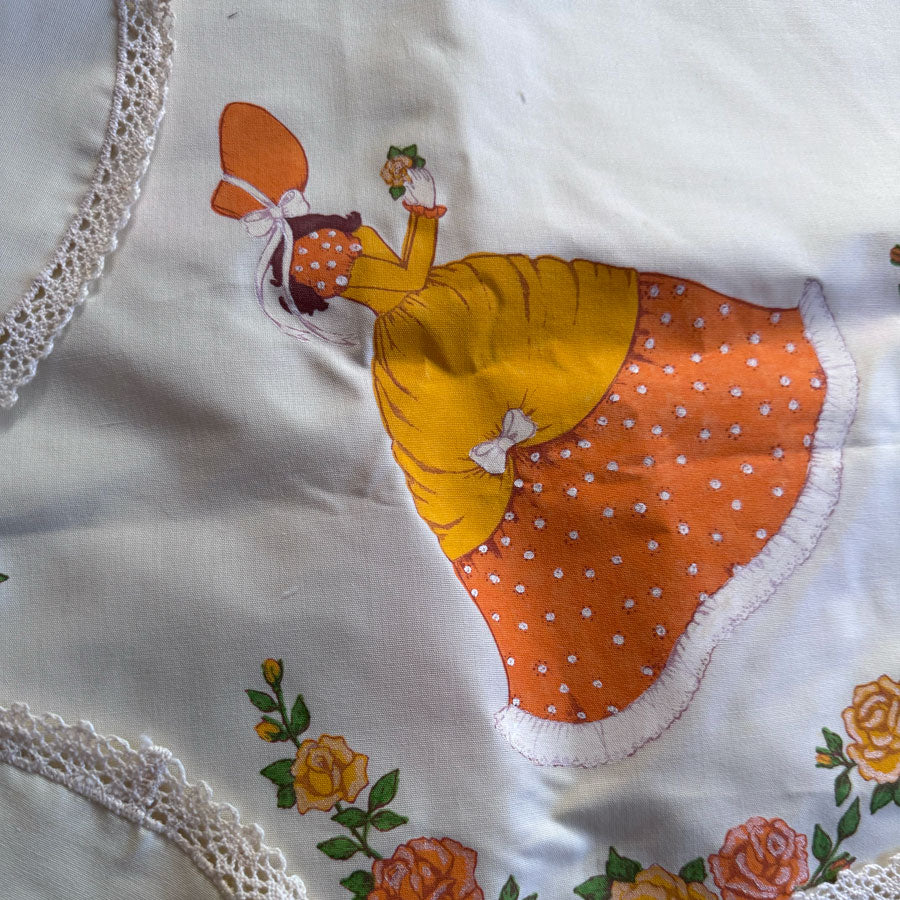 Handpainted vintage ladies linen set