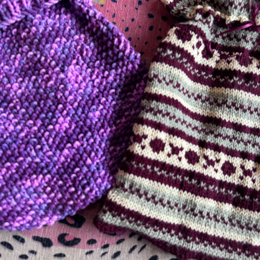 Knitted hot water bottles
