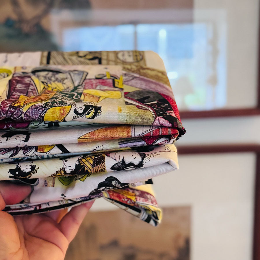 Geisha Japanese cotton drill fabric