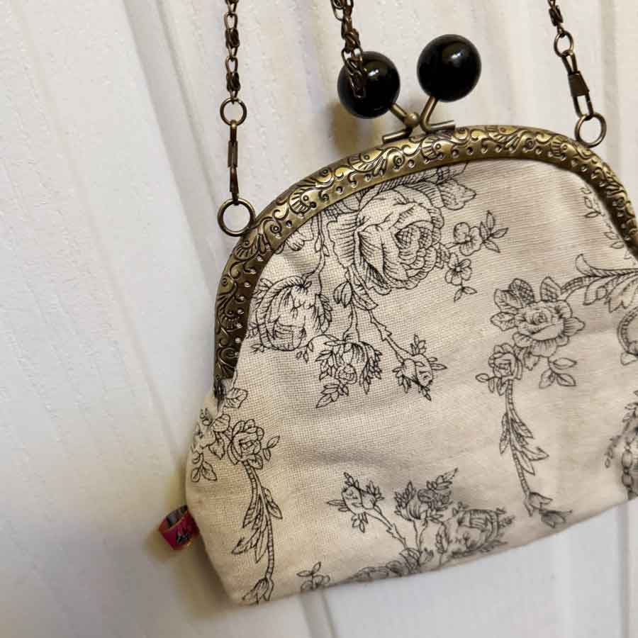 Miss Vincent toile shoulder purse