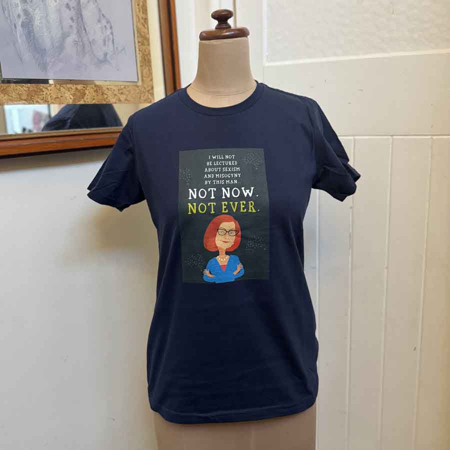 Not Now Not Ever Misogyny semi-fit t shirt