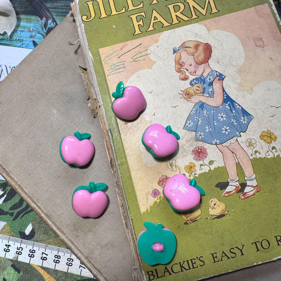 Sweet pink apple buttons