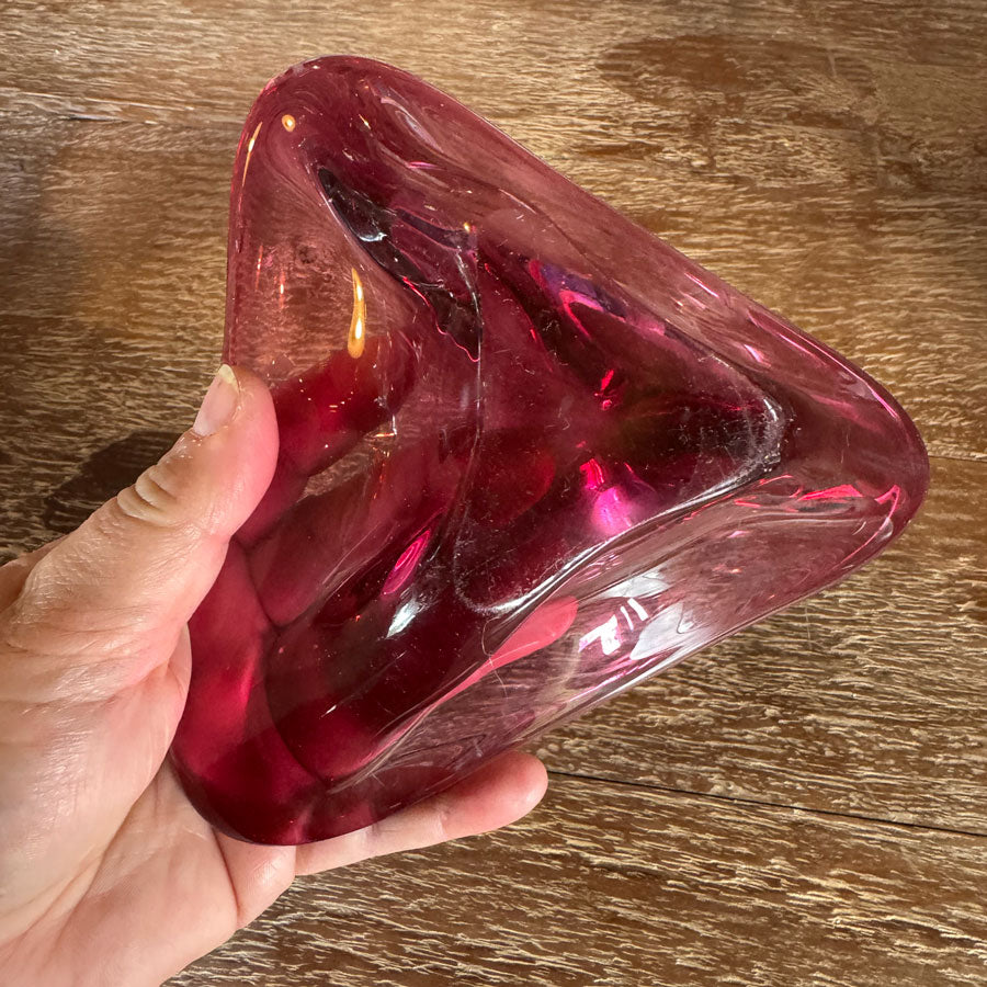 Rose pink italian style retro glass