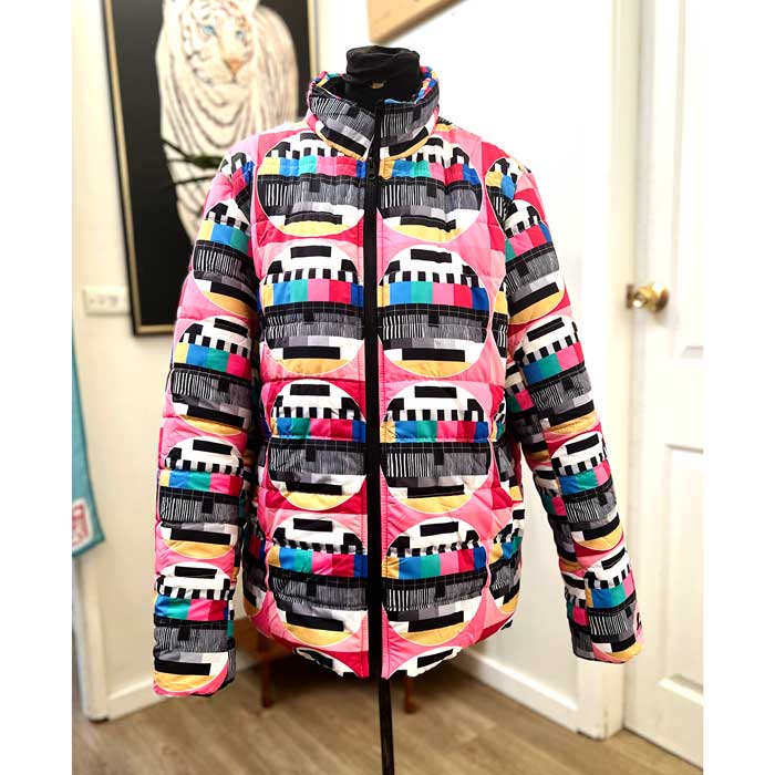 Painted Black Cockatoos women’s puffer jacket