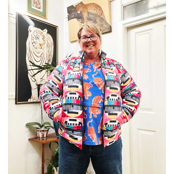 Party Zebra women’s puffer jacket