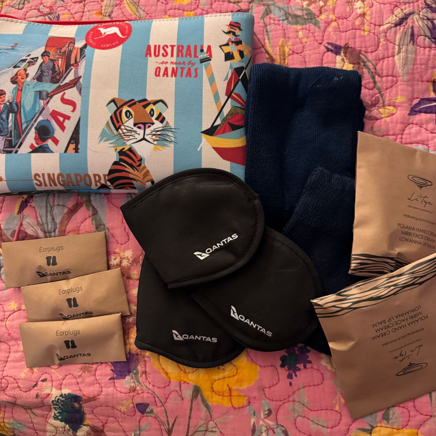 Qantas vintage style travel kit