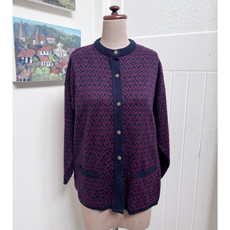 sz S Styleknit Aussie made retro cardigan