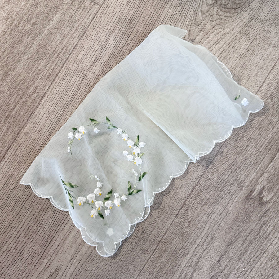 Sheer embroidered hankerchief