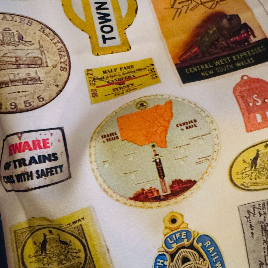 Mini cotton panel : NSW Railways ephemera