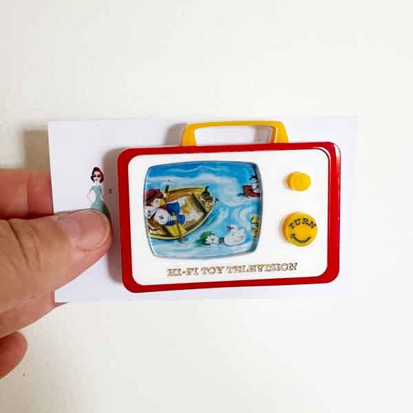 Toy Television brooch