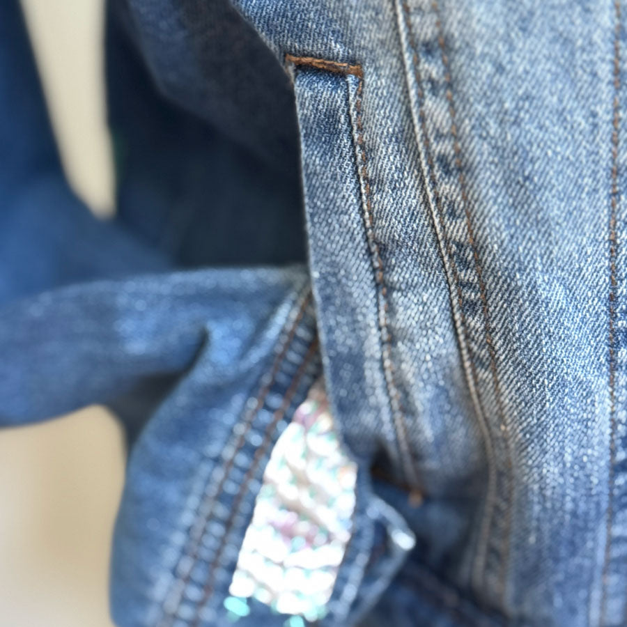 WOKE upcycled denim jacket