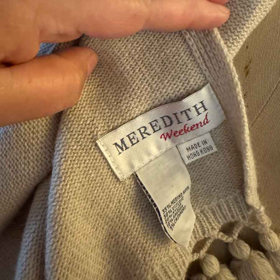 Lovely wool blend cream scarf