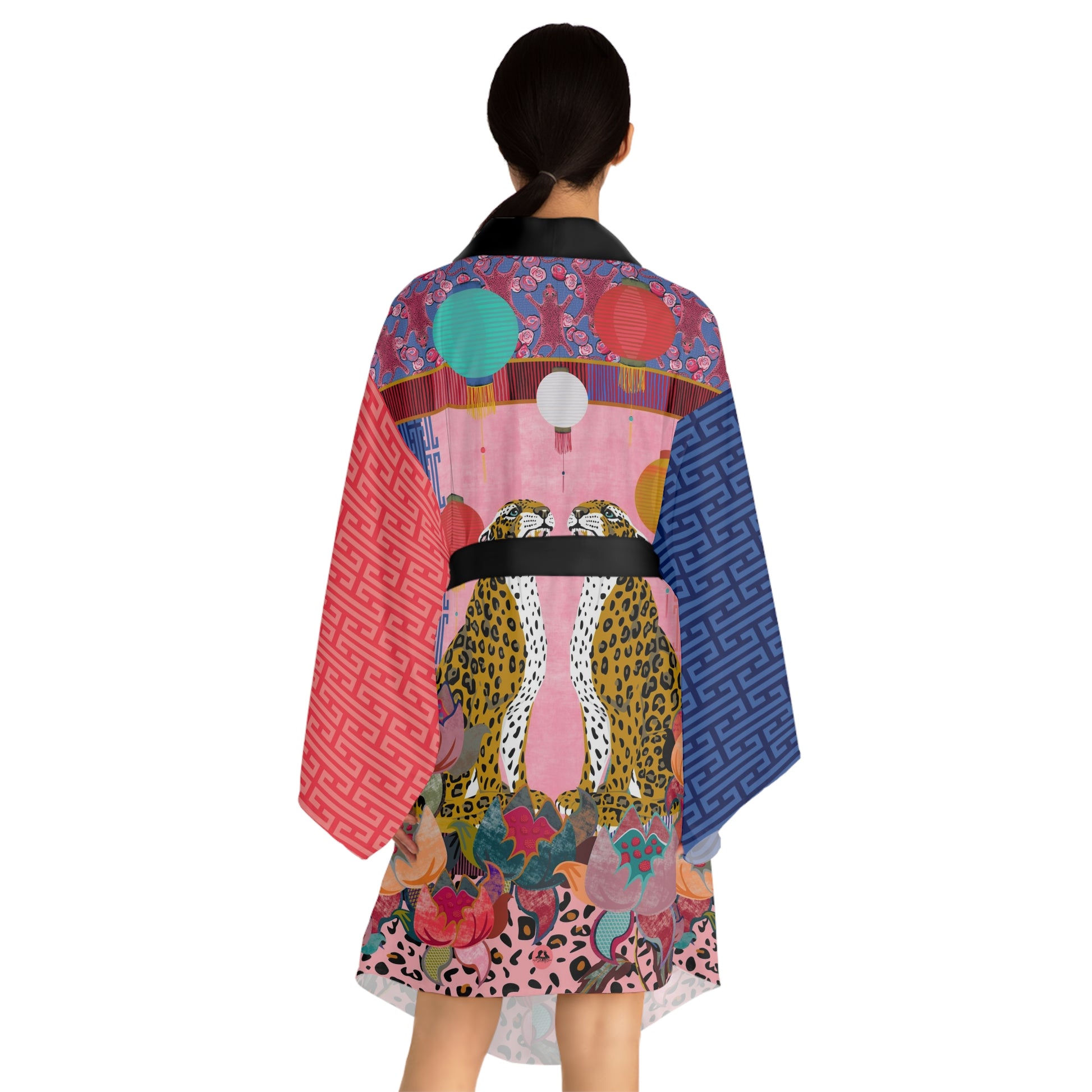 Festival Dreaming Leopards kimono robe