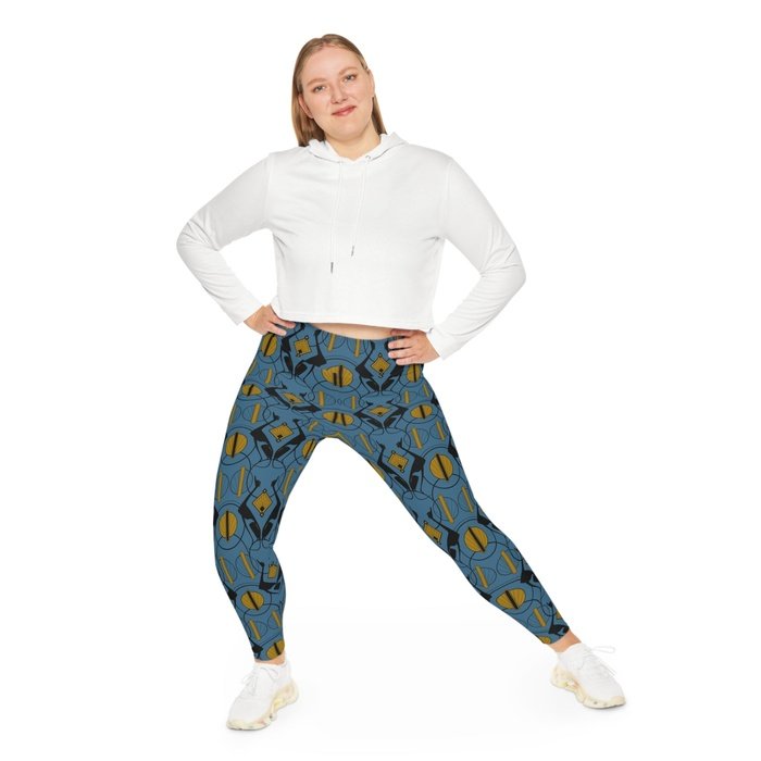 Art Deco Greyhound Leggings 2xl-6xl