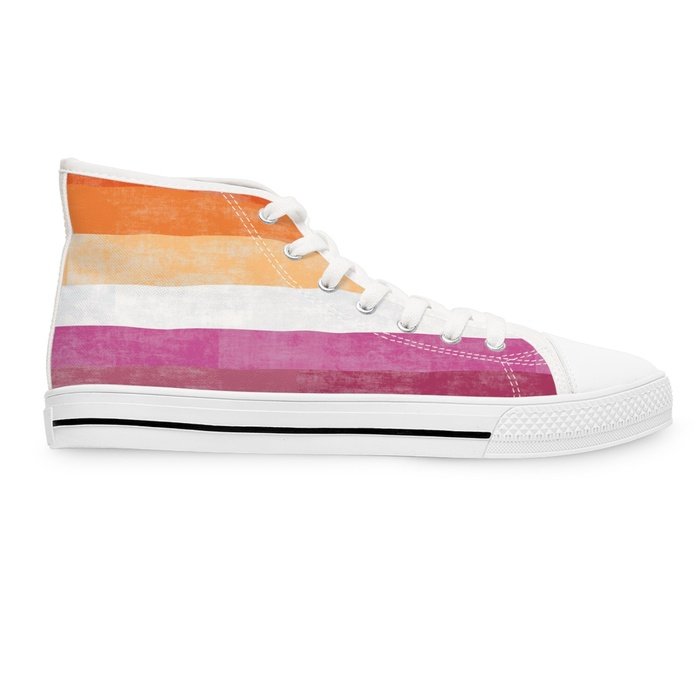 Lesbian high top womens canvas sneakers