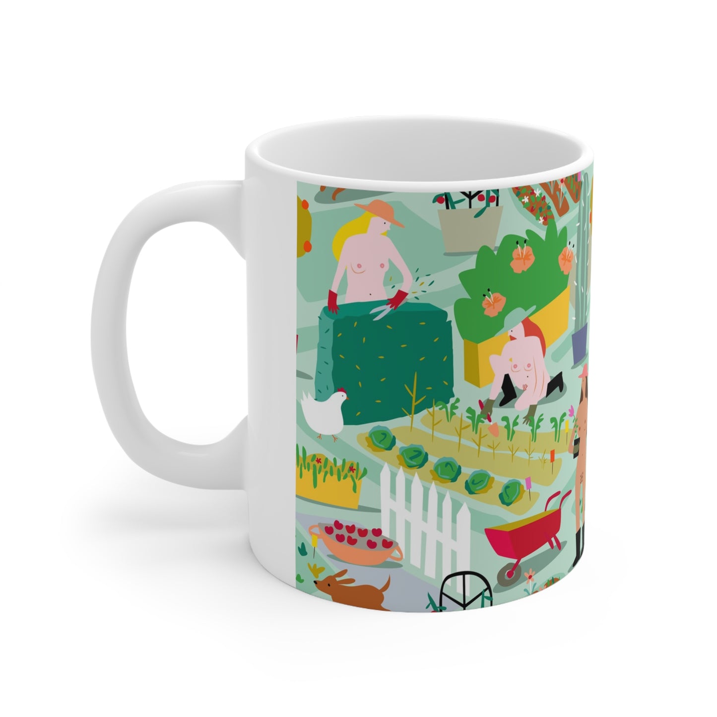 Nude Gardening gals mug