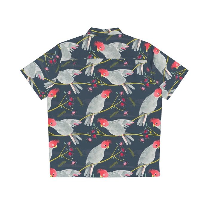 Gang Gang Cockatoo navy Men's Hawaiian Shirt