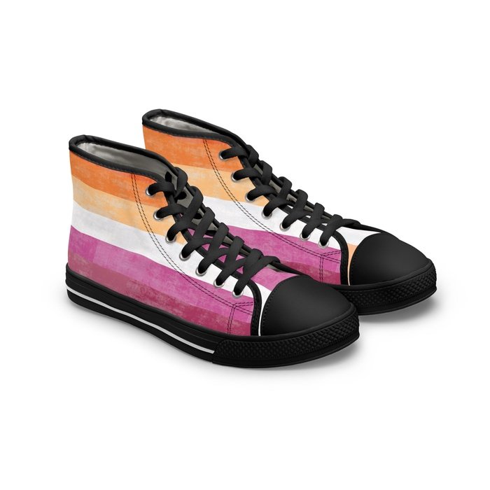 Lesbian high top womens canvas sneakers