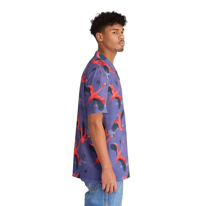 Flying Flamingos Hawaiian Shirt