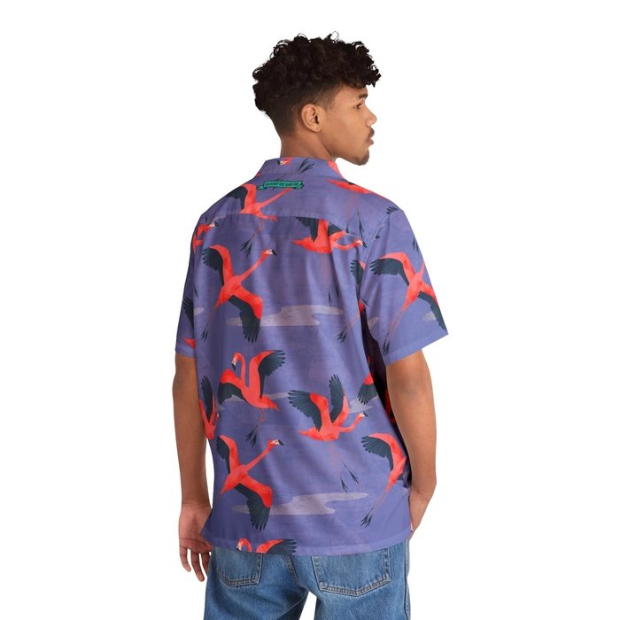 Flying Flamingos Hawaiian Shirt