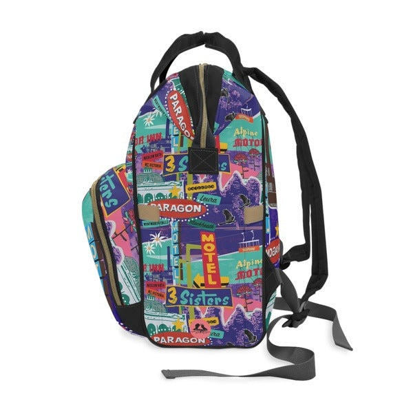 Retro Blue Mountains backpack