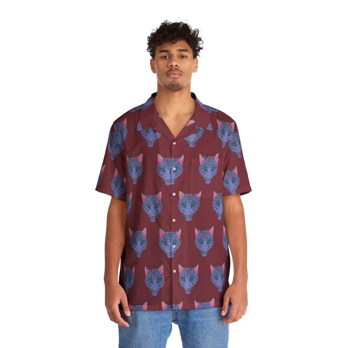 Kitsch Vintage Leopards Men's Hawaiian Shirt