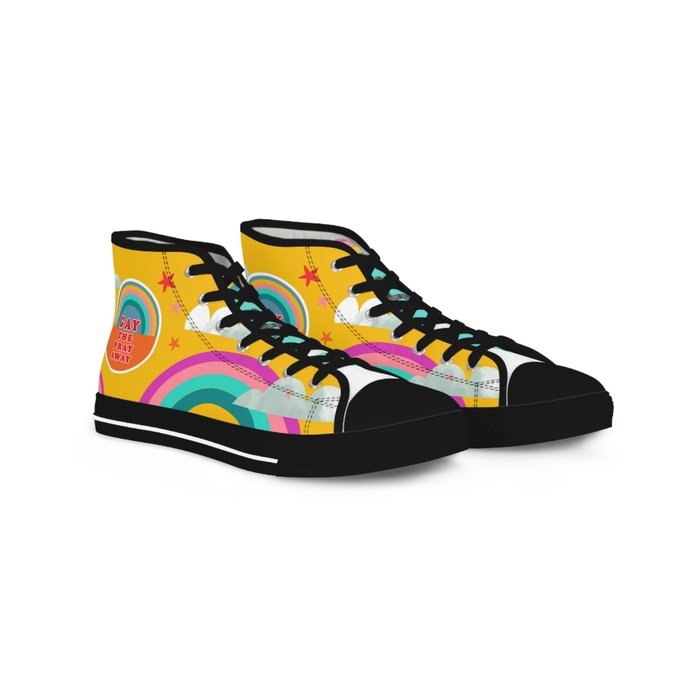 Gay the pray away high top mens sneakers