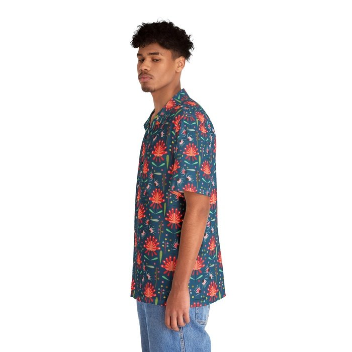 Abstract Waratah Hawaiian Shirt